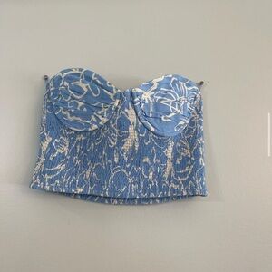 Blue Zara Tube Top